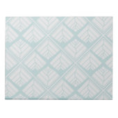Quadrat Leaf Muster Aquamarin neutral Notizblock (Vorderseite)