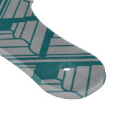 Quadrat Leaf Muster Aquamarin neutral Schneidebrett (Ecke)