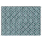 Quadrat Leaf Muster Aquamarin neutral Tischdecke (Vorderseite (Horizontal))