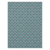 Quadrat Leaf Muster Aquamarin neutral Tischdecke (Vorderseite)