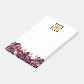 Quadrat-Logo-Rahmen Lila goldfarben Post-it Klebezettel (angewinkelt)