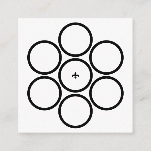 Quadrat Loyalitätsprogram Fleur de Lys Treuekarte (Rückseite)