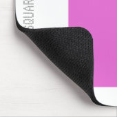 Quadrat: Lt Violet und Weiß Mousepad (Ecke)