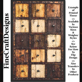 Quadrat Mehrfach-Schubholzplatte AT4 Decoupage Seidenpapier