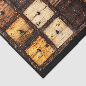 Quadrat Mehrfach-Schubholzplatte AT4 Decoupage Seidenpapier (Ausschnitt)