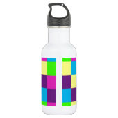 Quadrat-Muster Edelstahlflasche (Rückseite)