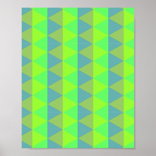 Quadrat-Muster Poster (Vorne)