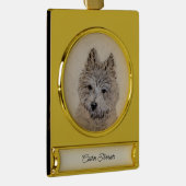 Quadrat (Name) Banner-Ornament Gold (Rechts)