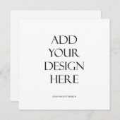 Quadrat oder Circle Round Einladungskarte Einladung (Vorne/Hinten)