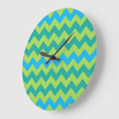 Quadrat oder Rundwand-Uhr, Blaumond-Chevronen Große Wanduhr (Winkel)