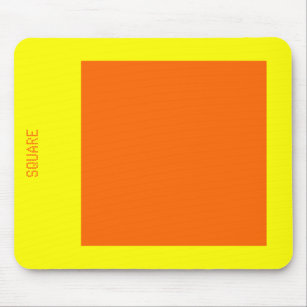 Quadrat - orange und gelb mousepad