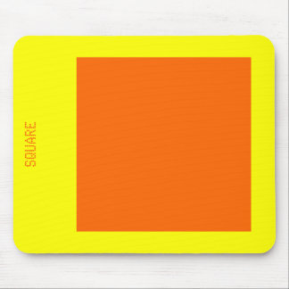 Quadrat - orange und gelb mousepad