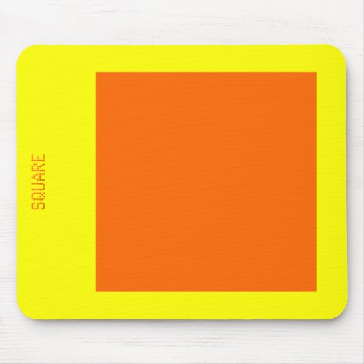 Quadrat - orange und gelb mousepad (Vorne)