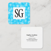 Quadrat-Panel - Initialen - Farbfelder Quadratische Visitenkarte (Vorne/Hinten)