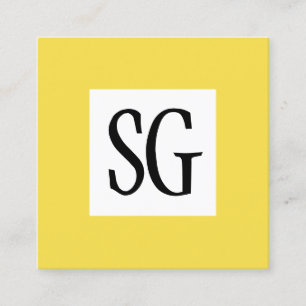 Quadrat-Panel - Initialen - Gelb Quadratische Visitenkarte