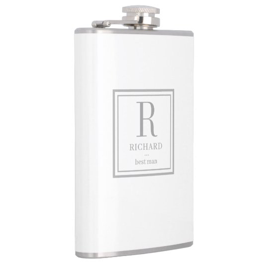 Quadrat Personalisierter FARBFLASTER Flachmann (Rechts)