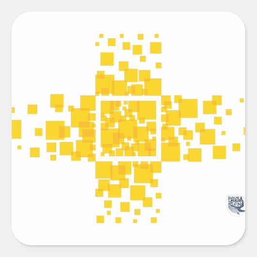 Quadrat Quadratischer Aufkleber (Vorderseite)