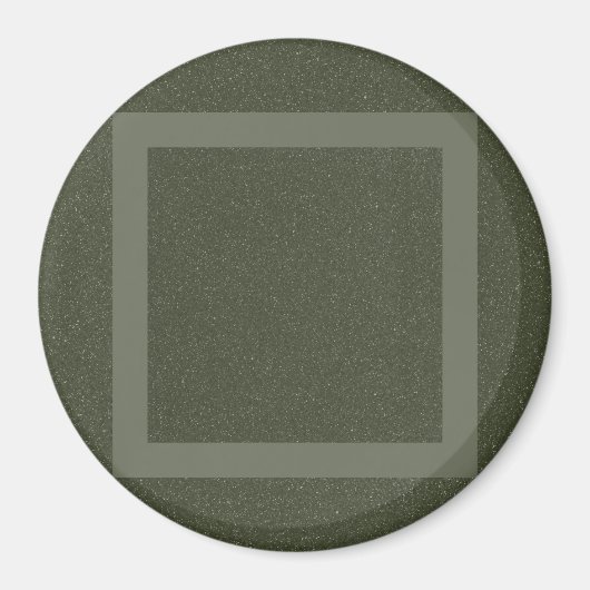 Quadrat Rahmen Moos Green Magnet (Vorne)