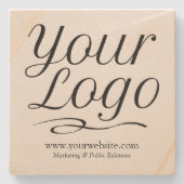 Quadrat Sandstone Personalisiertes Untersetzer-Log Steinuntersetzer (Vorderseite)