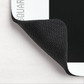 Quadrat - Schwarz und Weiß Mousepad (Ecke)