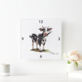 Quadrat Schwarz-Weiß-Uhr Quadratische Wanduhr (Zuhause)