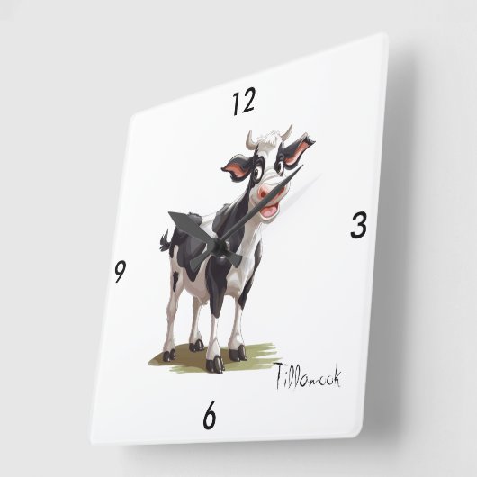 Quadrat Schwarz-Weiß-Uhr Quadratische Wanduhr (Winkel)