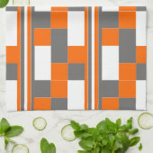 Quadrat Streifen Geometrisches elegantes Muster Geschirrtuch (Gefaltet)