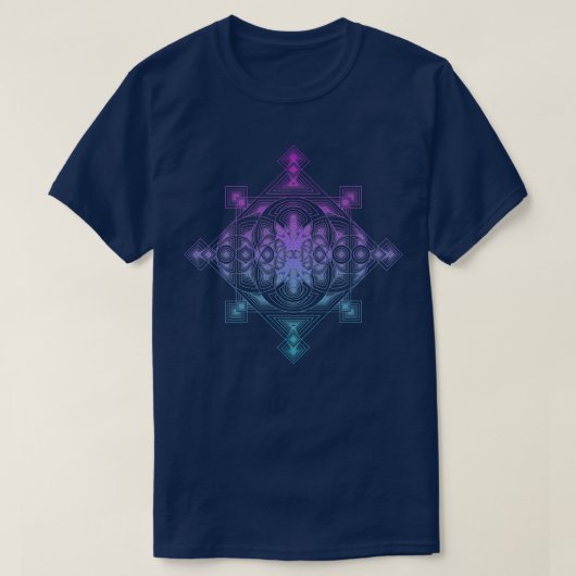 Quadrat Superkammern Gradient T-Shirt (Design vorne)