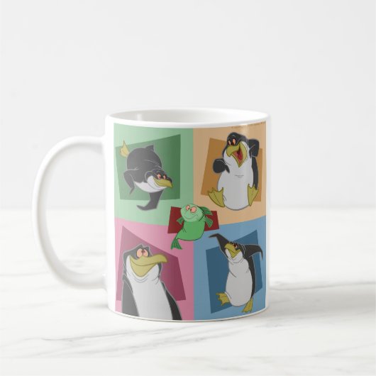 Quadrat-Tasse des Penguin-4 Kaffeetasse (Links)