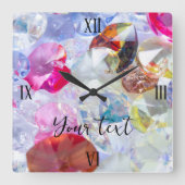 Quadrat-Uhr-Farbtafel Quadratische Wanduhr (Vorderseite)