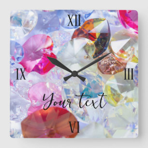 Quadrat-Uhr-Farbtafel Quadratische Wanduhr