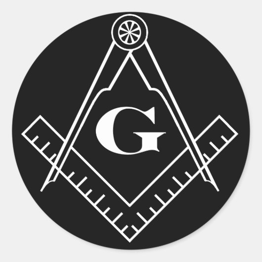 Quadrat und Compass High Res2whitecropped Runder Aufkleber (Vorderseite)