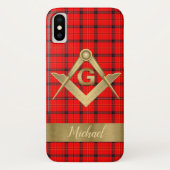 Quadrat und Compass Mit Monogramm iPhone / iPad Ge Case-Mate iPhone Hülle (Rückseite)