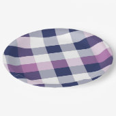 Quadrat und Farbe 5 Pappteller (Schrägansicht)