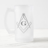 Quadrat-und Kompass-Bier-Glas Mattglas Bierglas (Links)