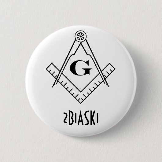 Quadrat und Kompass-Knopf Button (Vorderseite)