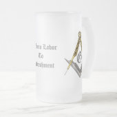 Quadrat und Kompass mit allem sehenden Auge Mattglas Bierglas (VorderseiteRechts)