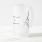 Quadrat und Kompass mit allem sehenden Auge Mattglas Bierglas (VorderseiteRechts)