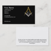 Quadrat und Kompass mit allem sehenden Auge Visitenkarte (Vorne/Hinten)