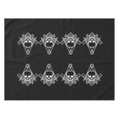 Quadrat und Kompass mit eingestanztem Schädel Tischdecke (Vorderseite (Horizontal))