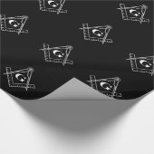 Quadrat und Kompass mit Inset G (weiß) Geschenkpapier (Ecke)