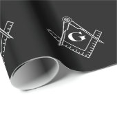 Quadrat und Kompass mit Inset G (weiß) Geschenkpapier (Rolleneckpunkt)