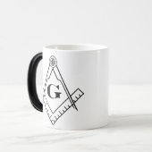Quadrat-und Kompass-verwandelnde Tasse (Vorderseite Links)