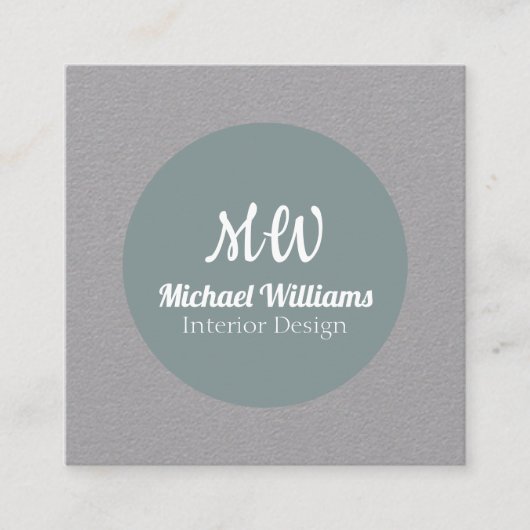 Quadrat und Kreisabdeckung Quadratische Visitenkarte (Vorderseite)