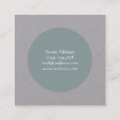 Quadrat und Kreisabdeckung Quadratische Visitenkarte (Rückseite)