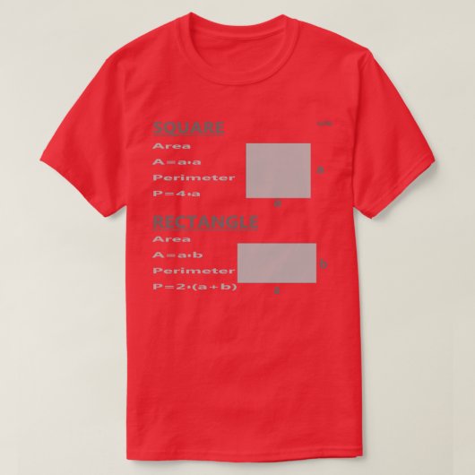 Quadrat und Rechteck T-Shirt (Design vorne)