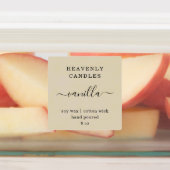 Quadrat — VOLL EDITABLE Candle Sticker Labels (Befestigt)