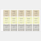 Quadrat — VOLL EDITABLE Candle Sticker Labels (Blatt)