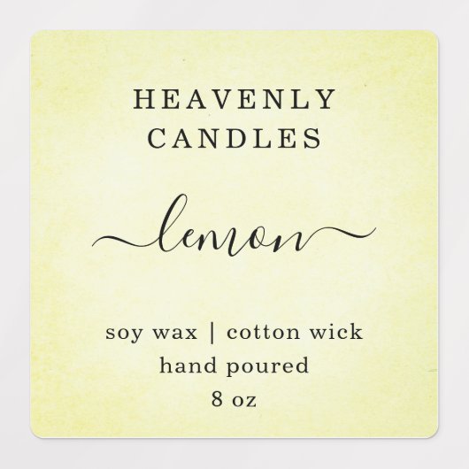 Quadrat — VOLL EDITABLE Candle Sticker Labels (Design 2)