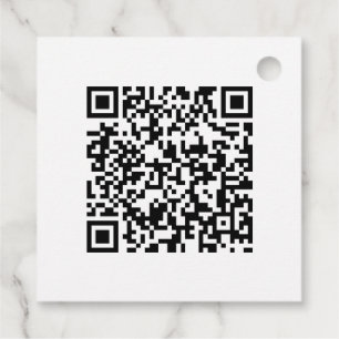 Quadrat-Vorzugstriche mit benutzerdefiniertem QR-C Geschenkanhänger